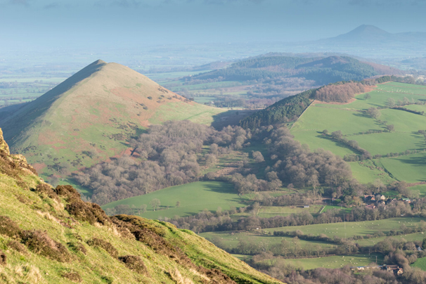 View northwards from the flank of Caer Caradoc